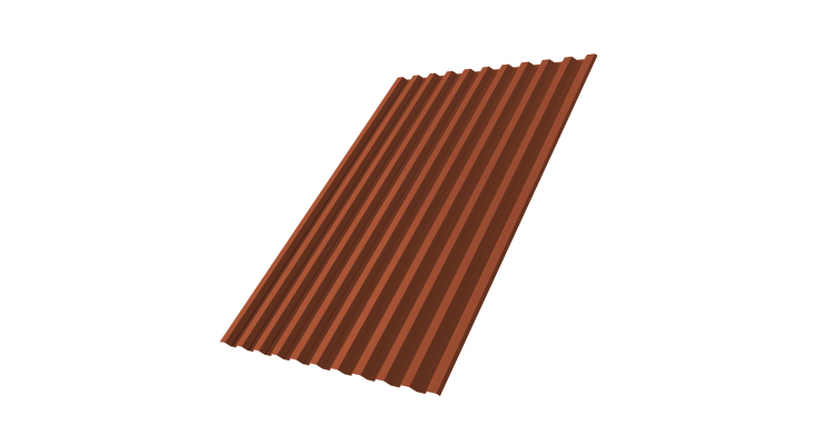 Профнастил С21R 0.45 PE RAL 8004 терракота