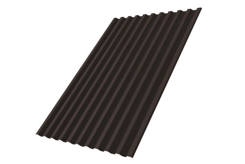 Профнастил С21R 0,5 Satin RR 32 темно-коричневый
