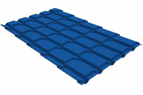 Профиль волновой квадро профи 0,45 Полиэстер RAL 5005 сигнальный синий