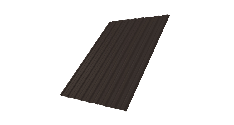 Профнастил С10В 0.5 Satin RR 32 темно-коричневый