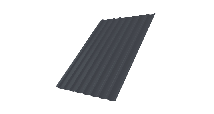 Профнастил С20В 0,45 Drap RAL 7024 мокрый асфальт