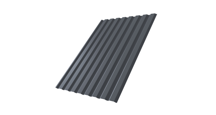 Профнастил С20A 0,45 Drap TwinColor RAL 7024 мокрый асфальт