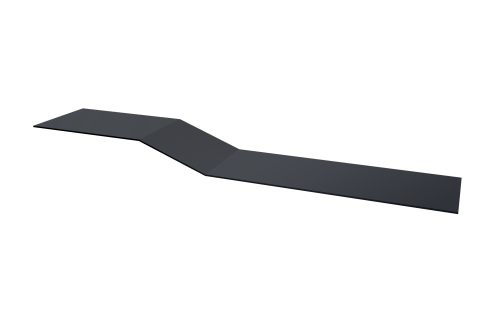 Планка крепежная фальц 0,5 PE с пленкой RAL 7024 мокрый асфальт (3м)