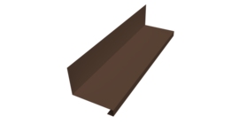 Планка примыкание нижнее к трубе для Кликфальц Pro 0,45 Drap TwinColor RAL 8017 шоколад (2м)