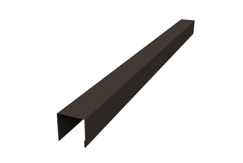 Планка вертикальная лицевая для забора жалюзи Palermo 0,45 PE-Double RR 32 темно-коричневый (1,8м)