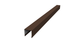 Планка вертикальная лицевая для забора жалюзи Palermo 0,5 Satin Matt RAL 8017 шоколад (1,8м)