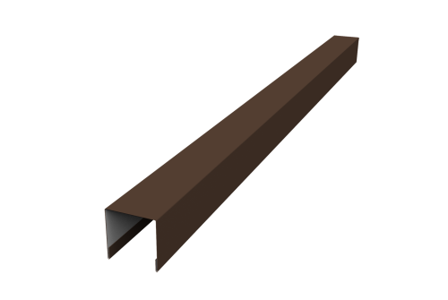 Планка вертикальная лицевая для забора жалюзи Palermo 0,45 PE RAL 8017 шоколад (2м)