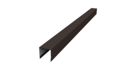 Планка вертикальная лицевая для забора жалюзи Palermo 0,45 Drap TR RR 32 темно-коричневый (3м)