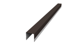 Планка вертикальная обратная для забора жалюзи Palermo 0,5 Drap RR 32 темно-коричневый (1,8м)