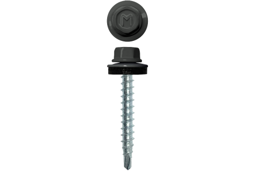 Саморез кровельный Daxmer 4,8х35 RAL 7005 (250) сверло №1